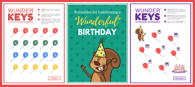 A Printable Pack To Celebrate a Student's "Birthday Week" Piano Lesson