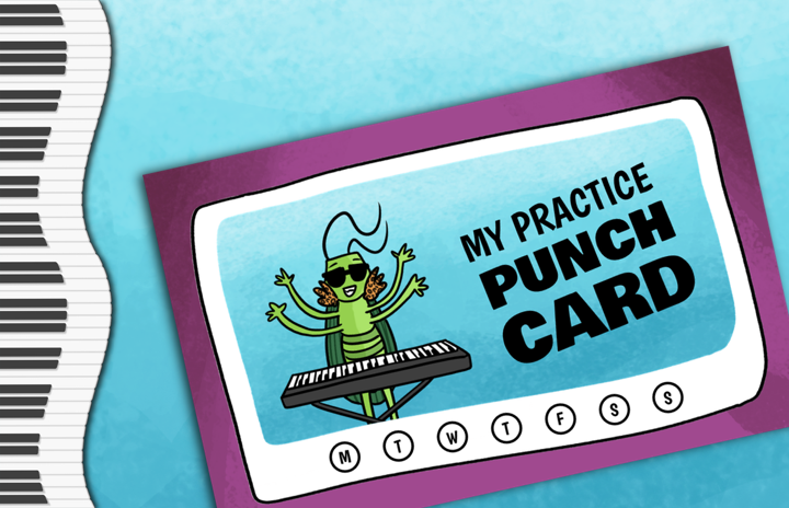 Grasshopper Piano Punch Card