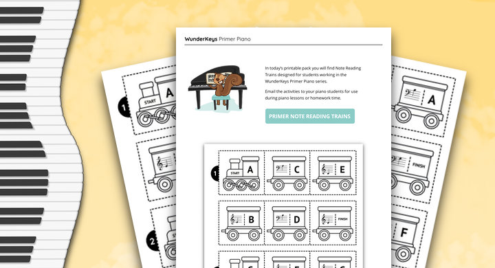 Note Reading Trains For Primer Students