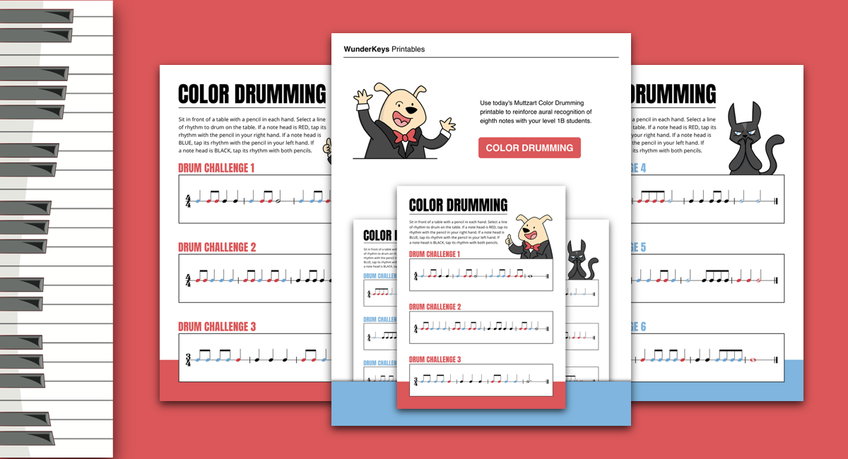 Piano Rhythm Color Drumming