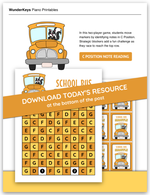 back to school piano board game