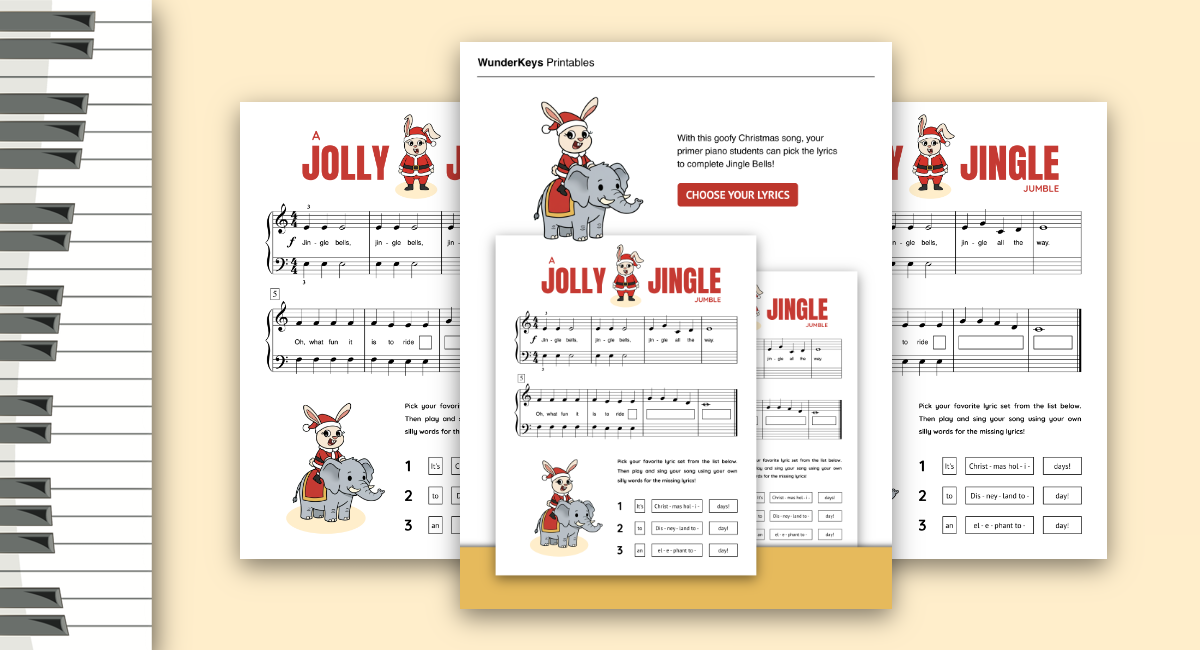 Jingle Bells primer printable