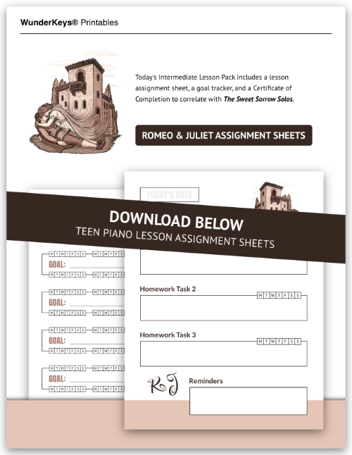 Romeo Juliet piano lesson