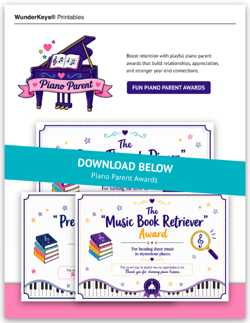 piano parent awards