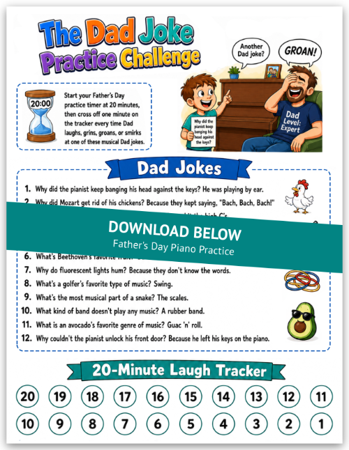 Father’s Day piano practice